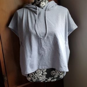 Bebe Gray Hooded Top S